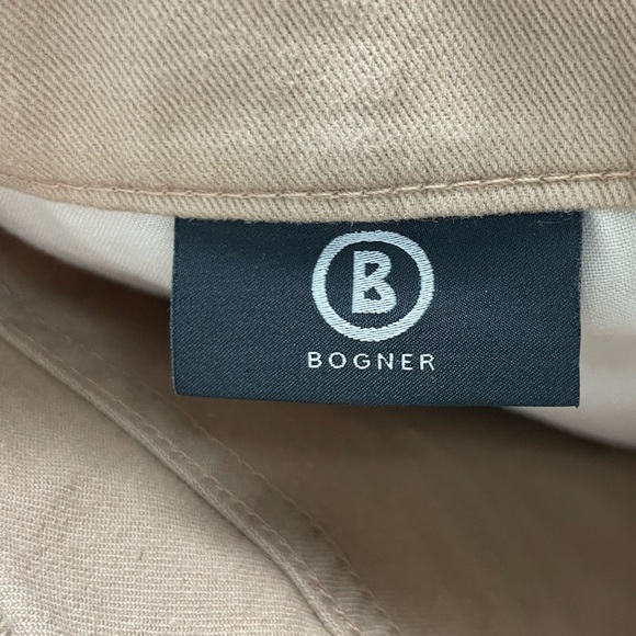 Bogner Khaki Tan High Waist Rough Straight Leg Pants - Picture 9 of 12